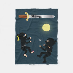Couverture Polaire Bande dessinée Ninja nommé fait sur commande
