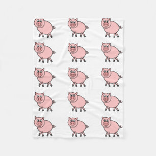 Couverture Polaire Bande dessinée rose de porc