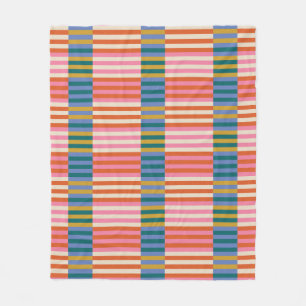 Couverture Polaire Bande Plaid Festive Moderne