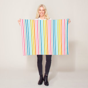 Couverture Polaire Bandes arc-en-ciel estivales