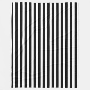 Couverture Polaire Bandes de bonbons noir et blanc