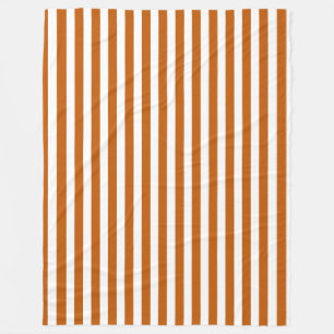 Couverture Polaire Bandes de bonbons orange et blanc brûlés