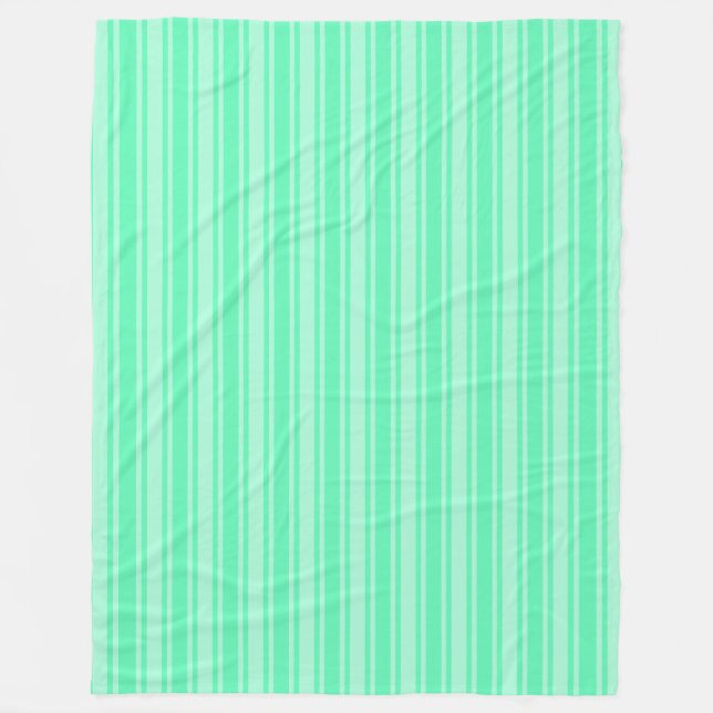 Couverture Polaire Bandes de bonbons vertes à la menthe (Devant)