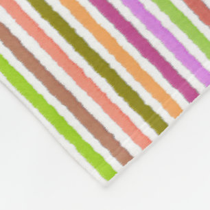 Couverture Polaire Bandes de calque - Crème et couleurs multiples