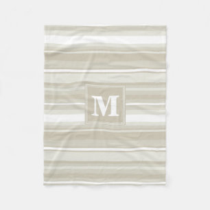 Couverture Polaire Bandes de grès monogramme