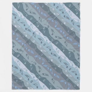 Couverture Polaire Bandes de notes de musique