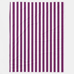 Couverture Polaire Bandes de prunes et de bonbons blancs