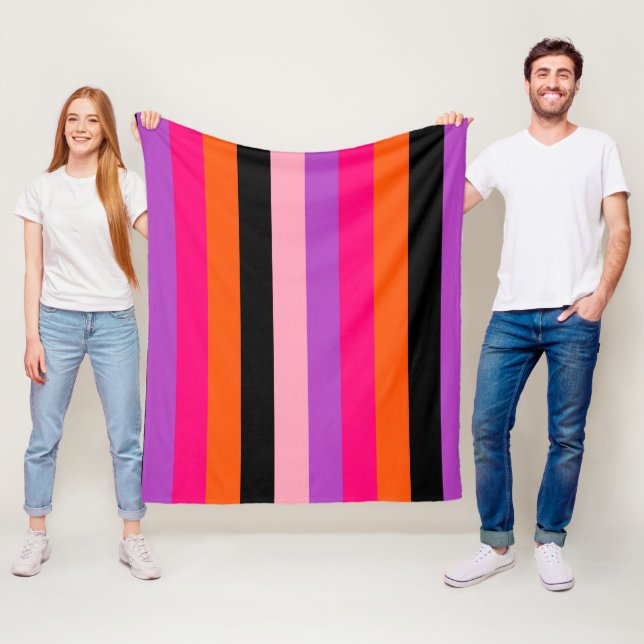 Couverture Polaire Bandes d'Halloween contemporaines (En situation)