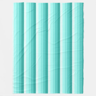 Couverture Polaire Bandes d'ombre turquoise