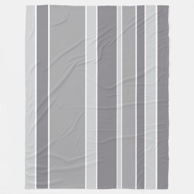 Couverture Polaire Bandes grises (Devant)
