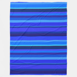 Couverture Polaire Bandes horizontales bleues