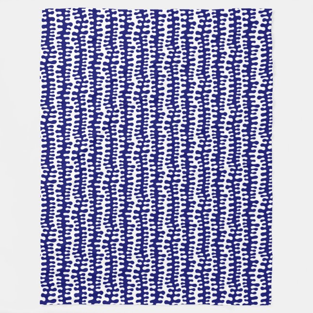 Couverture Polaire Bandes organiques - Marine profonde (Devant)