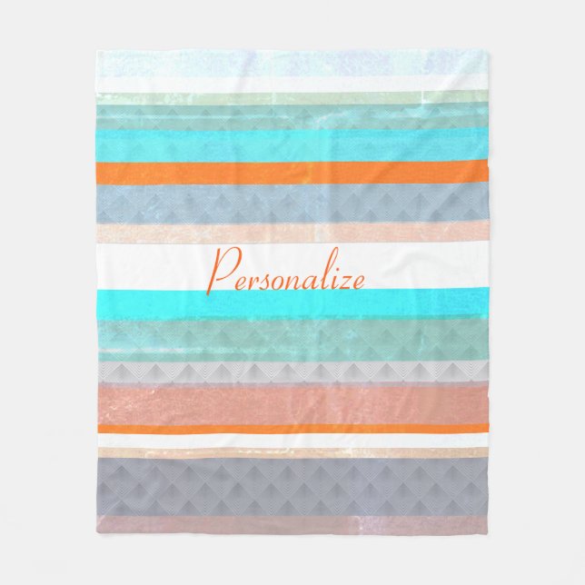 Couverture Polaire Bandes Patinées et ombrées personnalisées (Devant)