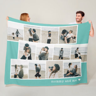 Couverture Polaire Bandes Photo Couleur personnalisée Blanche personn