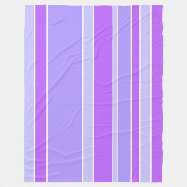 Couverture Polaire Bandes violettes (Devant)