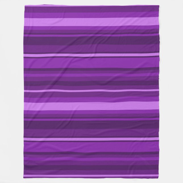 Couverture Polaire Bandes violettes (Devant)