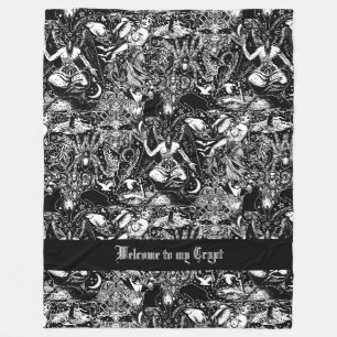 Couverture Polaire Baphomet gothique Arts sombres Alternative