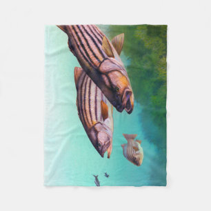 Couverture Polaire Bar d'Amérique de poissons de natation