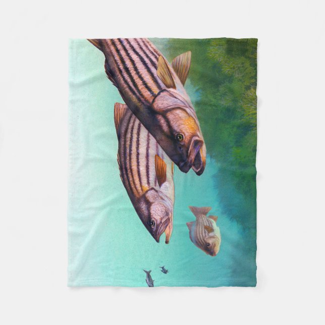 Couverture Polaire Bar d'Amérique de poissons de natation (Devant)