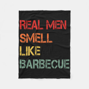 Couverture Polaire Barbecue Rétro Les vrais hommes sentent comme la f