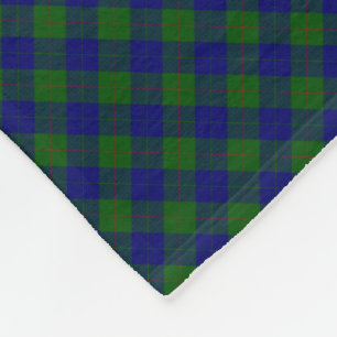 Couverture Polaire Barclay clan tartan bleu vert plaid