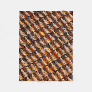 Couverture Polaire Bardeaux de toit orange et noir
