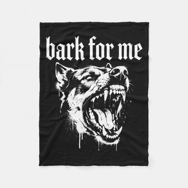 Couverture Polaire Bark For Me Gothic Fierce Dog  (Devant)