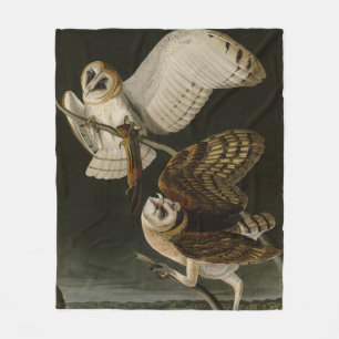 Couverture Polaire Barn Owl (Tyto alba) Audubon's Birds of America
