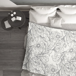 Couverture Polaire Baroque Acanthus Gris