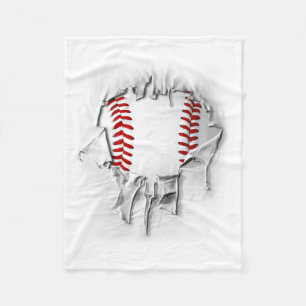 Couverture Polaire Baseball déchiré