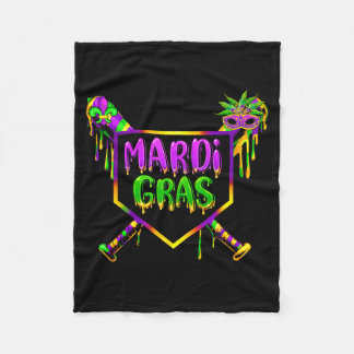 Couverture Polaire Baseball Mardi Gras Carnival Party Mask Ice Cream