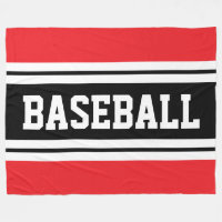 BASEBALL rouge vif noir blanc rayures de course