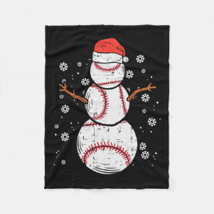 Couverture Polaire Baseball Snowman Noël Sports Boys Hommes Deux