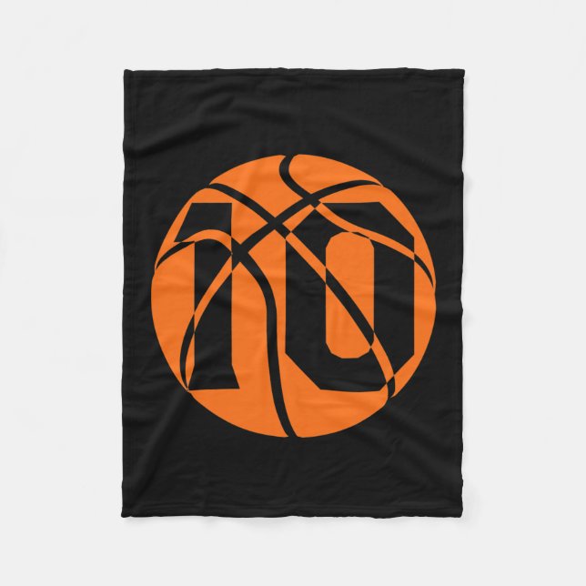 Couverture Polaire Basket-ball 10 ans Anniversaire Joueurs Équipe Hom (Devant)
