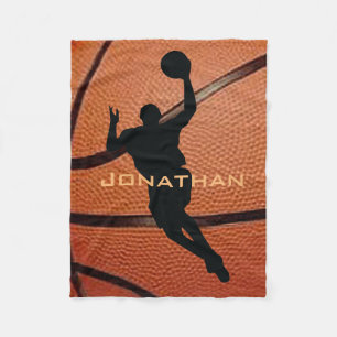 Couverture Polaire Basket-ball Design Blanche polaire