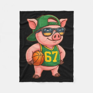 Couverture Polaire Basket-ball drôle G 67 argot Gen Alpha Srts hommes