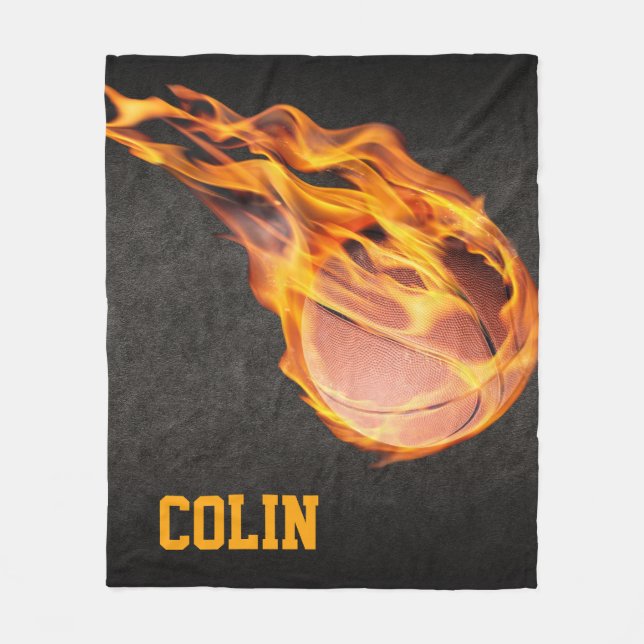 Couverture Polaire Basket-ball Fiery personnalisé (Devant)