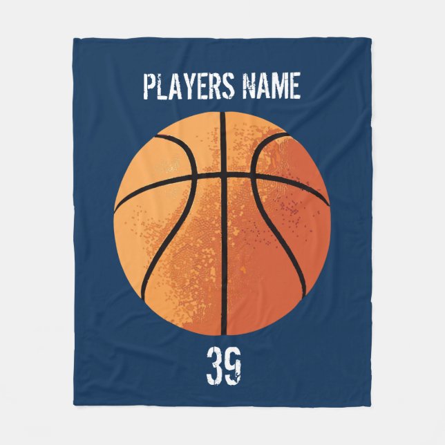 Couverture Polaire Basket-ball (Personalizable) (Devant)