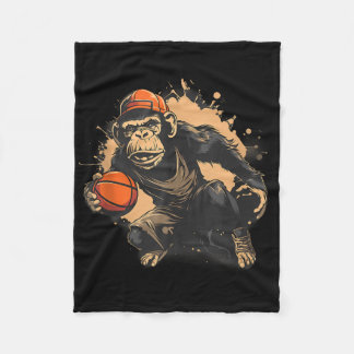 Couverture Polaire Basketball Animal Art Nature Basketball Hotte Monk