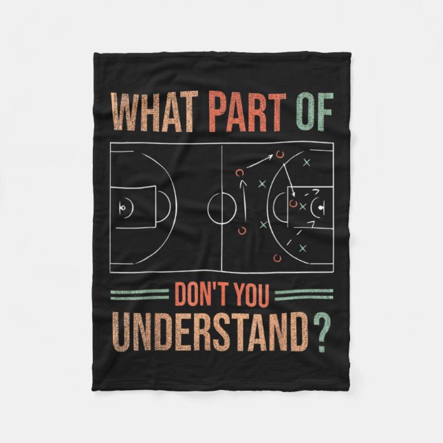 Couverture Polaire Basketball Coach What Part Of Dont You Understand  (Devant)