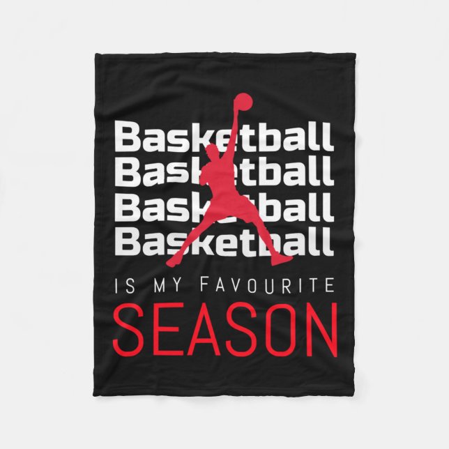 Couverture Polaire Basketball Est Ma Saison Favorite Dunk (Devant)