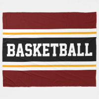 BASKETBALL Profond Rouge Noir Jaune Stripes De Cou