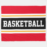 BASKETBALL rouge vif noir jaune rayures de course