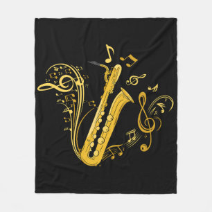 Couverture Polaire Basse Saxophone Lecteur Orchestre Basse Saxophone