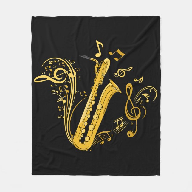 Couverture Polaire Basse Saxophone Lecteur Orchestre Basse Saxophone (Devant)