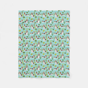 Couverture Polaire Basset Hound Cactus Blanket - cadeaux pour chien