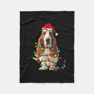 Couverture Polaire basset hound noël drôle basset hound dog love