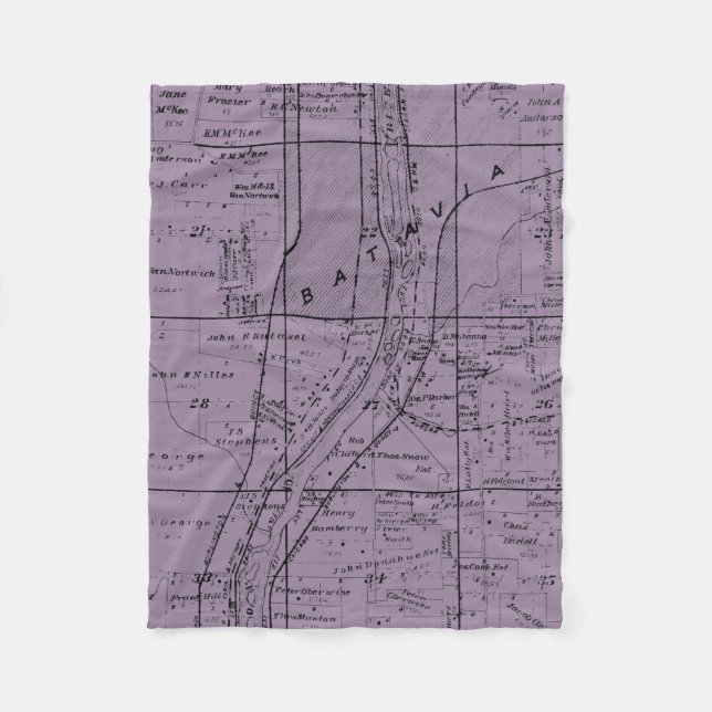 COUVERTURE POLAIRE BATAVIA ILLINOIS 1871 CARTE FOX RIVER VALLEY (Devant)