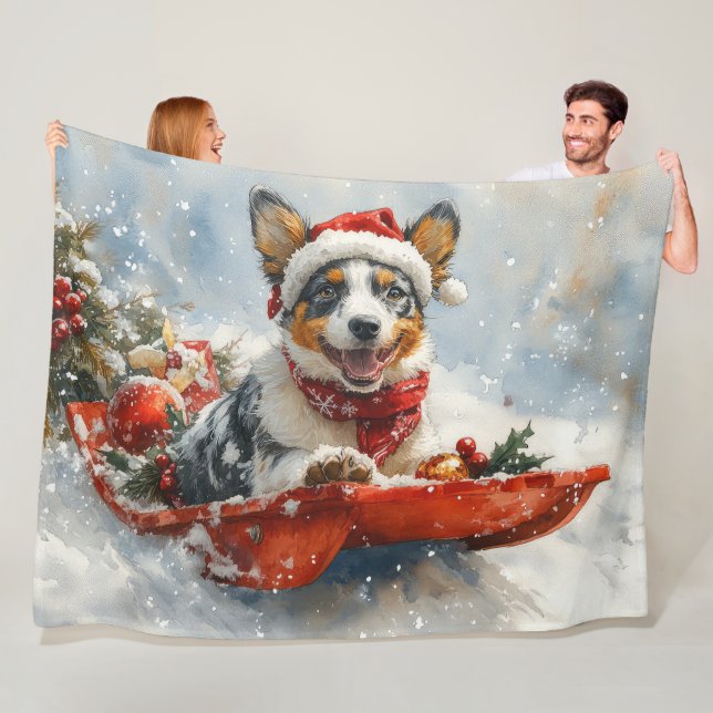 Couverture Polaire Bateau australien en sledge laissez-le neiger Noël (En situation)