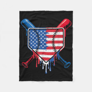 Couverture Polaire Bateau de baseball Boys Ice Cream Patriotic Americ